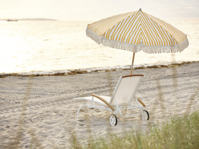 Brafab Andy Vilsäng Vit/Offwhite Teak