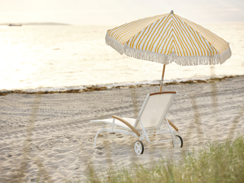 Brafab Andy Vilsäng Vit/Offwhite Teak