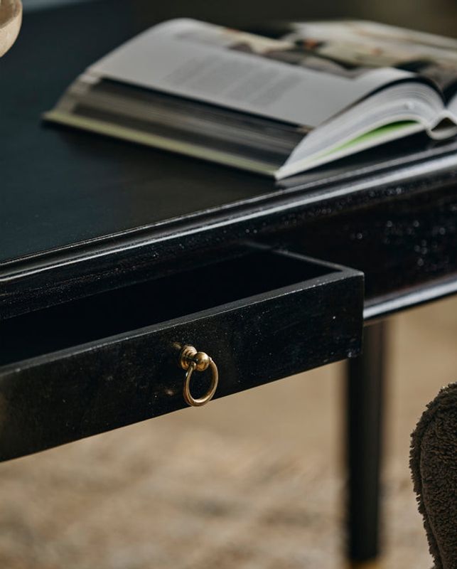 Nordal EMS skrivbord med 2 lådor - svart