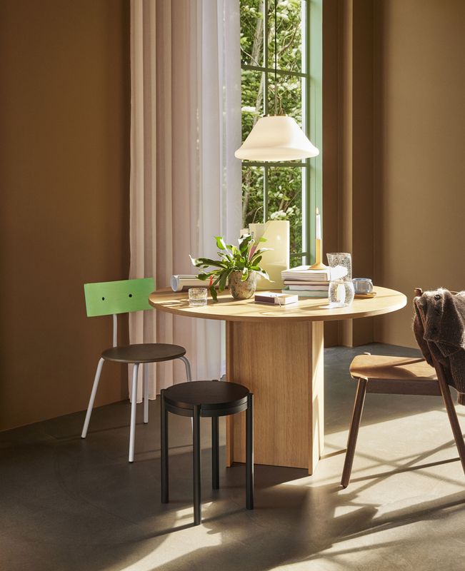 Hübsch Straight matbord i Natur Ekfanér