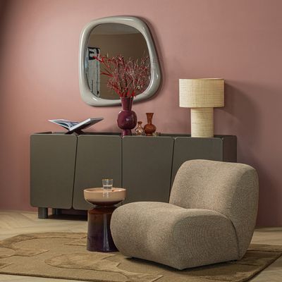 WOOOD Tumo Dekorativt Sidobord Ø35x44 cm Keramik Lila/Brun