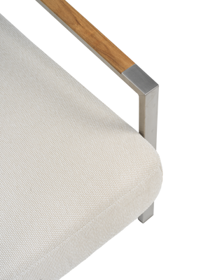 Brafab Naos Fåtölj i Rostfritt Stål och Dot Beige