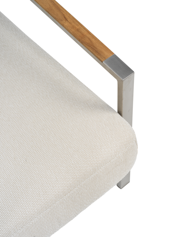 Brafab Naos Fåtölj i Rostfritt Stål och Dot Beige