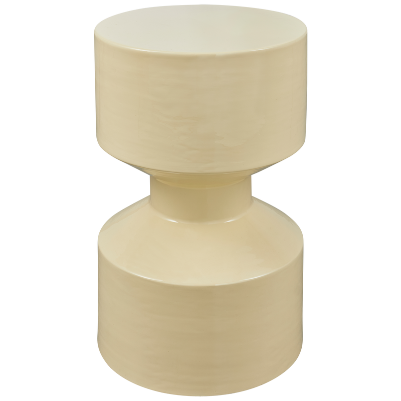 WOOOD HIDDE Sidobord Metall Gul