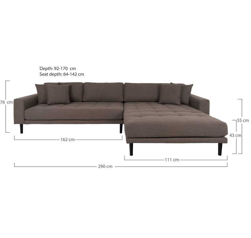 House Nordic Lido Loungesoffa Brun