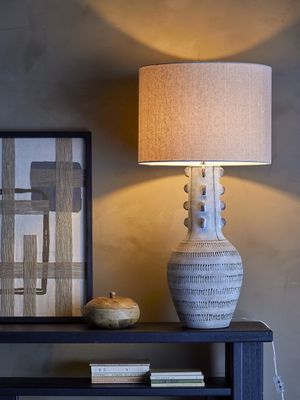 Bloomingville Gadiela Golvlampa, Blå, Stengods