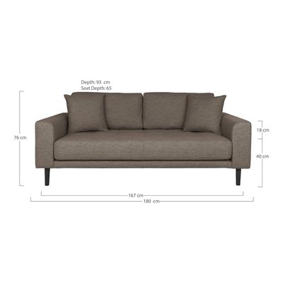 House Nordic Lido 2,5-sits Soffa Brun