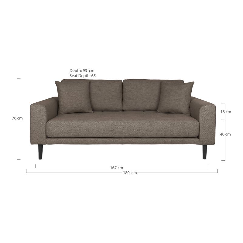 House Nordic Lido 2,5-sits Soffa Brun