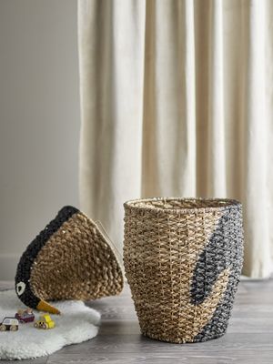 Bloomingville Tazia korg med lock, svart, bankuangräs