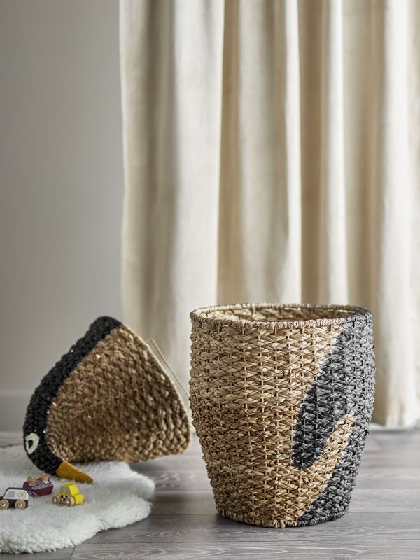 Bloomingville Tazia korg med lock, svart, bankuangräs