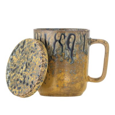 Creative Collection Yuma Mugg w/Lid and Strainer, Gul, Stengods - 6-pack