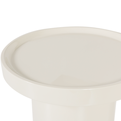 WOOOD Veluna Sidobord 51x40 cm Högblankt Sand