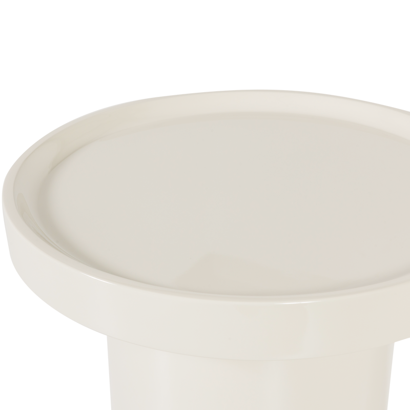 WOOOD Veluna Sidobord 51x40 cm Högblankt Sand