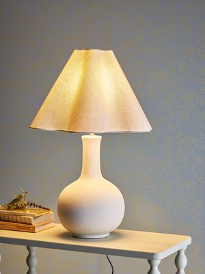Bloomingville Heide Bordslampa, Vit, Stengods, Ø42xH60 cm