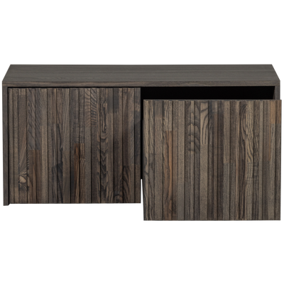 WOOOD NEW GRAVURE Kistbänk i Ask Espresso