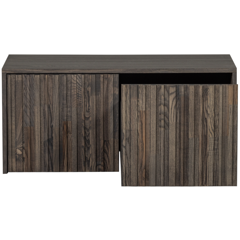 WOOOD NEW GRAVURE Kistbänk i Ask Espresso