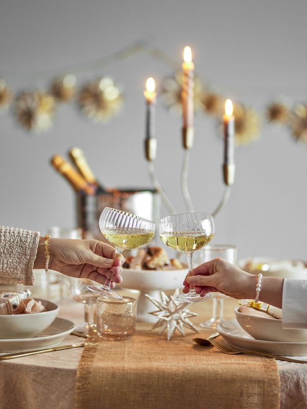 Bloomingville Astrid Champagne Glas, Clear, Glas - 12-pack