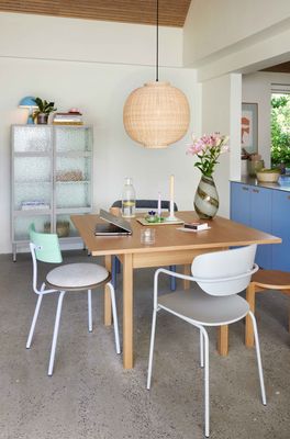 Hübsch Geo Matbord Natur 110x110xh75cm