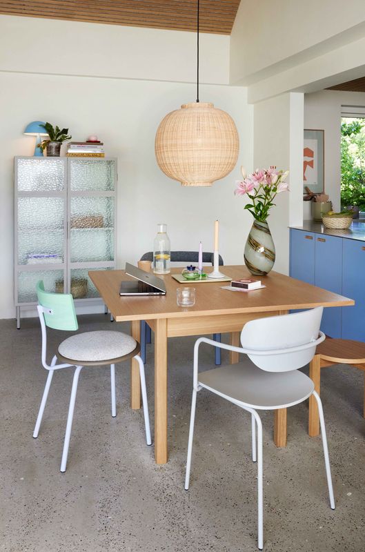 Hübsch Geo Matbord Natur 110x110xh75cm