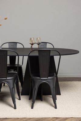 Venture Home Matbord Bootcut Oval med Stolar Tempe
