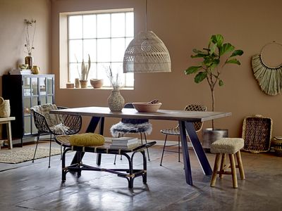 Bloomingville Kama Loungestol, Svart Rotting