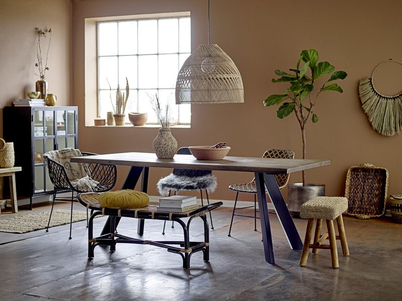 Bloomingville Kama Loungestol, Svart Rotting