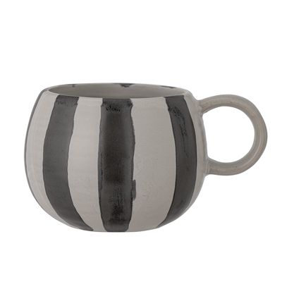Bloomingville Serina Mugg, Svart, Stengods - 12-pack
