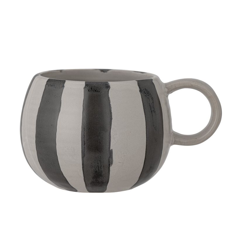 Bloomingville Serina Mugg, Svart, Stengods - 12-pack
