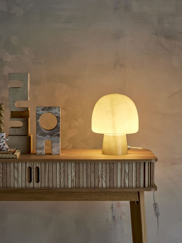 Bloomingville Paddy Bordslampa, Grön, Glas, Ø20xH26,5 cm