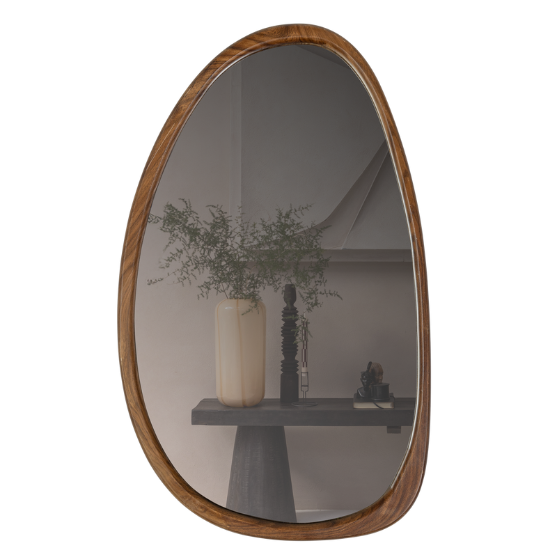 WOOOD Leif Spegel Trä Natur 64x38 cm