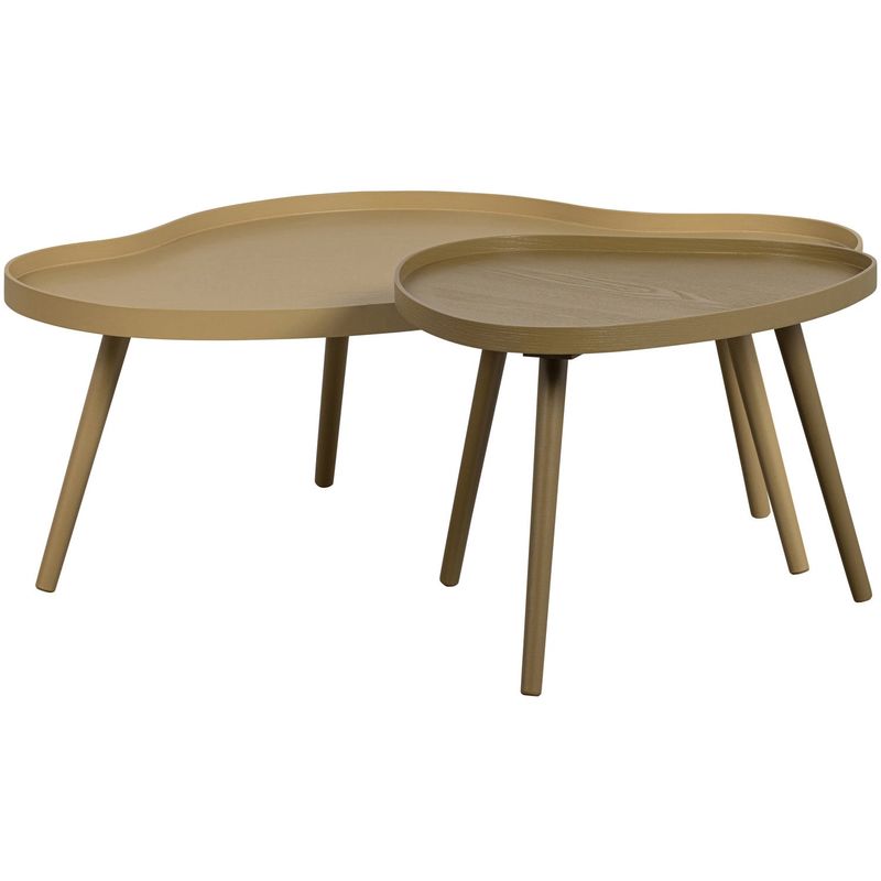 WOOOD Mae Sidobord i Organiskt Långsmalt Trä 2 st