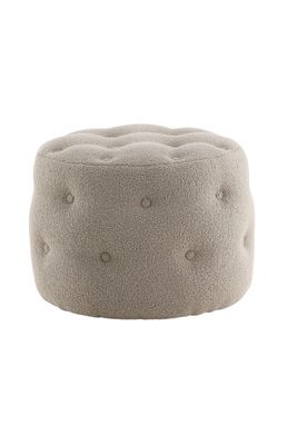 Venture Home Benjamin Puff i Greige Teddytyg