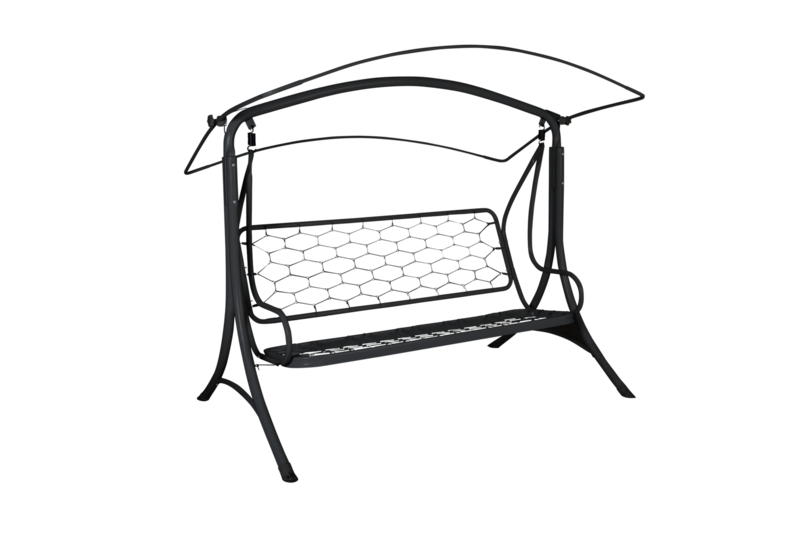 Brafab Prag Välvd Hammock i Svart Stål