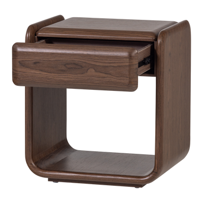 WOOOD ELURA Byrå/Nattduksbord 1 Låda Träfaner Brun