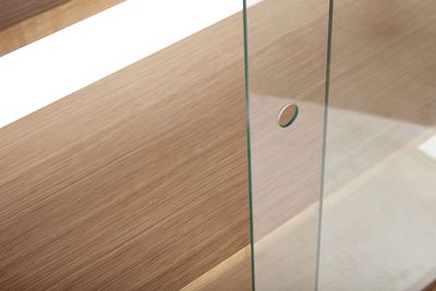 Hübsch Museum vitrinskåp natur klar 80x35xH140 cm