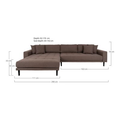 House Nordic Lido Loungesoffa Brun
