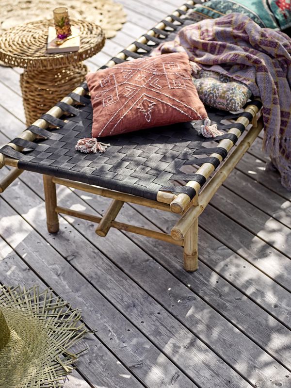 Bloomingville Camo Sidobord, Natur, Vattenhyacint, Ø46xH46 cm