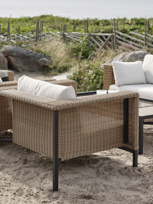 Brafab Shell Fåtölj Teddy Rice/Black