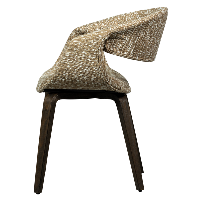 WOOOD Yossi Matstol Sand med Mörkbrunt Träben 2 st