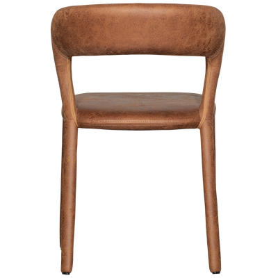 WOOOD Noble Matstol i Konjaksfärgad Läderlook 2 st