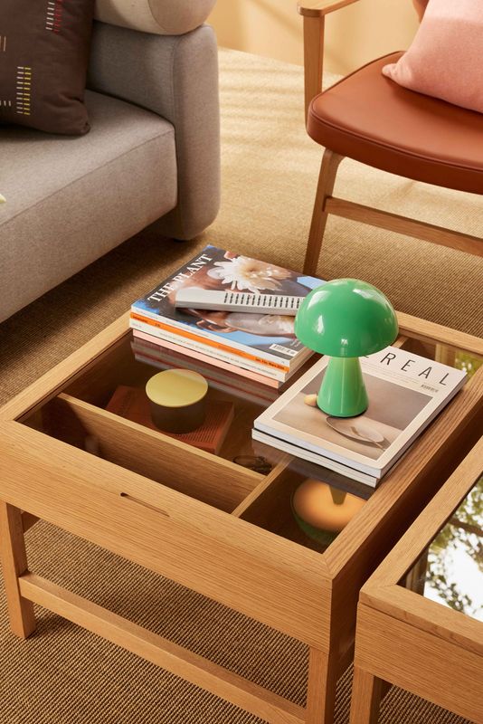 Hübsch Glitz Soffbord Nature 60x60xh45cm