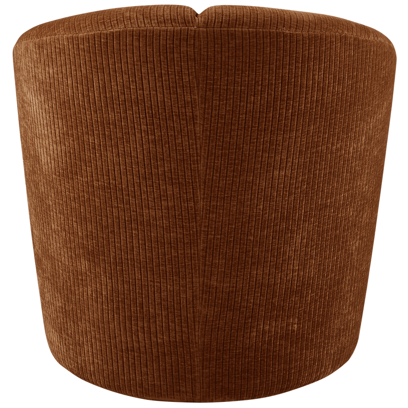 WOOOD Mojo Svängbar Fåtölj i Ribbat Remy-tyg Rostbrun