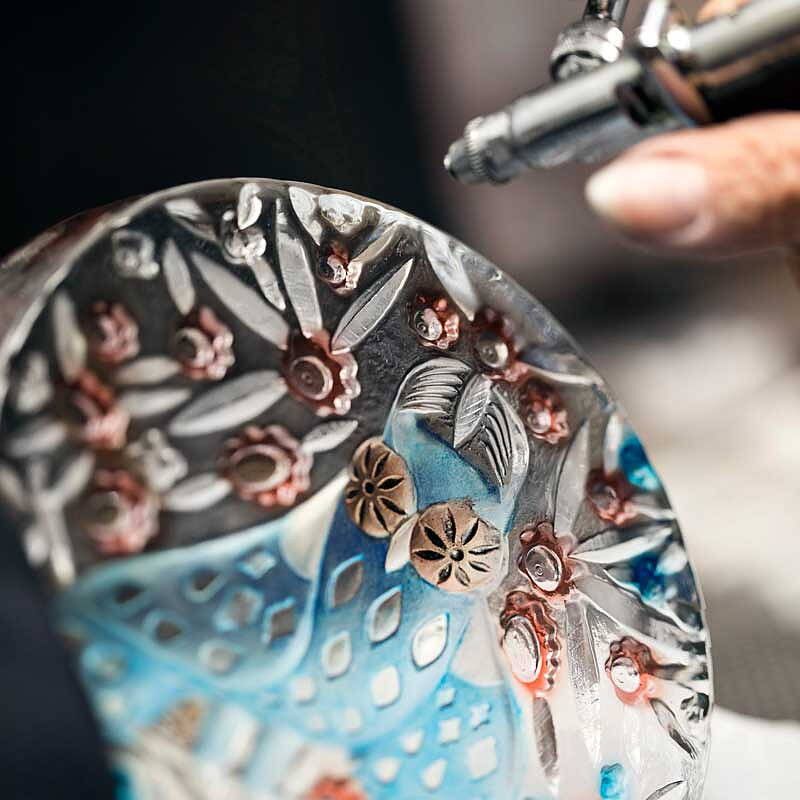 Målerås Uggla, liten - Handgjord Kristallskulptur