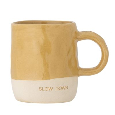 Bloomingville Neo Mugg, Gul, Stengods - 8-pack