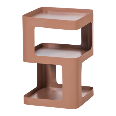 WOOOD Riv Sidobord/Nattduksbord Metall Zalmrosa