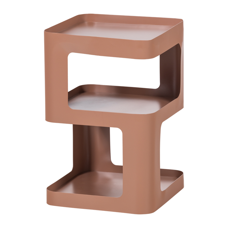 WOOOD Riv Sidobord/Nattduksbord Metall Zalmrosa