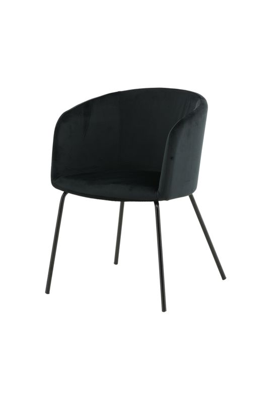 Venture Home Berit Matstol i Svart Sammet