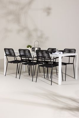 Venture Home Break Rektangulär Matgrupp med Lindos Stolar