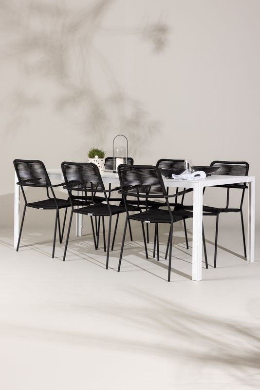 Venture Home Break Rektangulär Matgrupp med Lindos Stolar