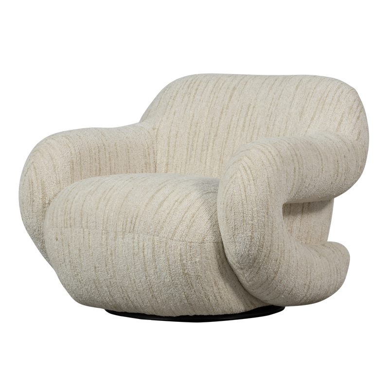 WOOOD Folke Fåtölj i Chenille Natural Melange